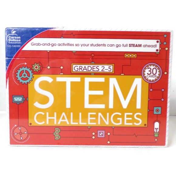 Carson Dellosa Grab-and-go STEM Challenges Science Learning Cards Grade 2-5 - Picture 1 of 4